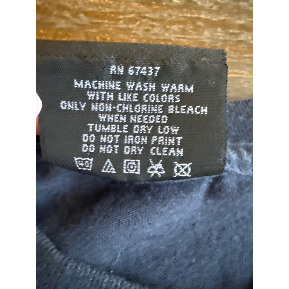 Ralph Lauren Polo Jeans Co RL Logo T Shirt Mens Large Y2K Navy Graphic Tee - Picture 4 of 8
